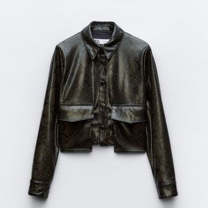 ZARA SNAKE SKIN JACKET NEW WORN